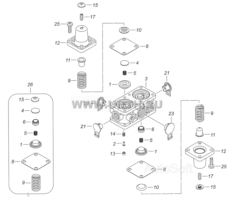 53205-3515400-10 Клапан защитный четырехконтурный